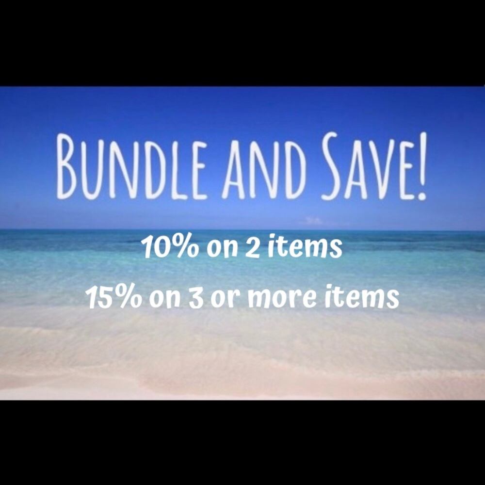 Bundle 2 items for 10% off and 3 items for 15% off